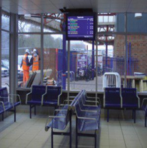 One of the railway stations new waiting rooms