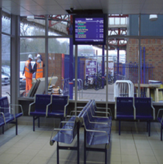 One of the railway stations new waiting rooms