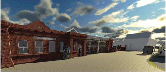 Artist's impression of the new Llandudno Rail Station