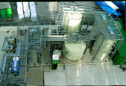 The complex workings at Yorkshire Water's Knostrop waste water treatment works in Leeds