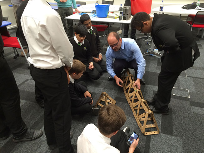 Kids are encouraged to meet the engineering challenge