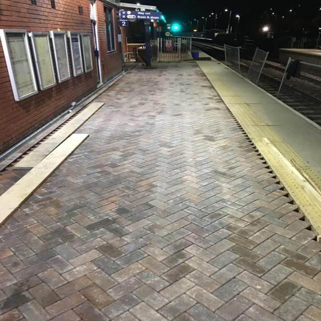 New Block Paving on Platform 2