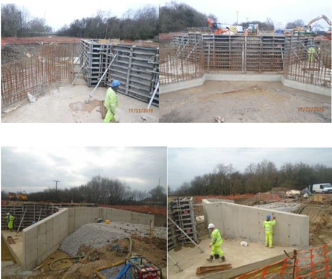 Some of the flow control structures being put in place