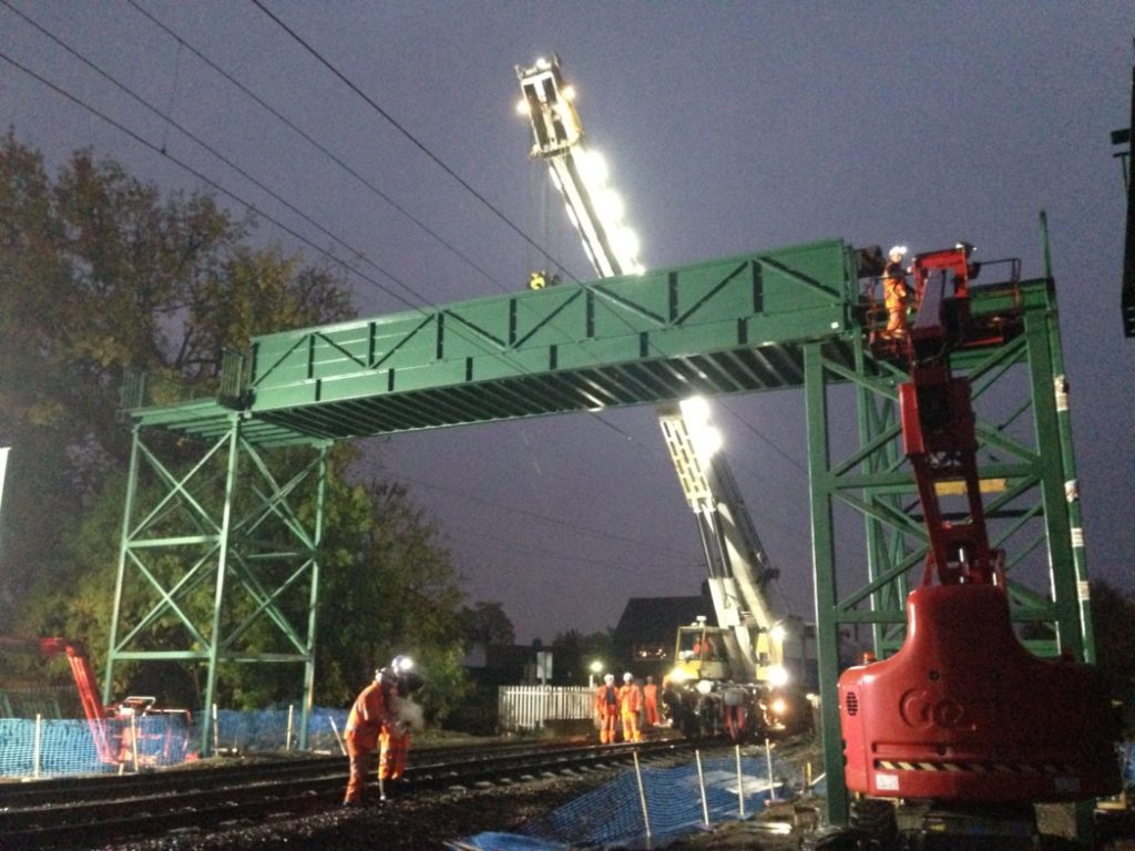 New footbridge installation at Trinity Lane