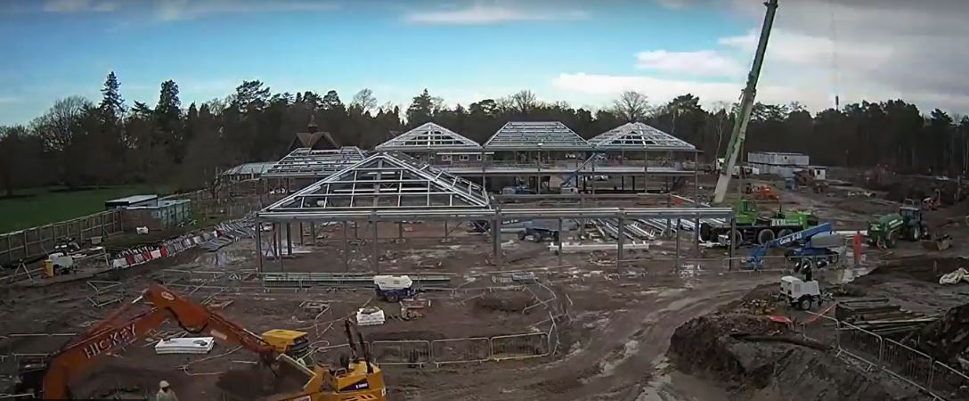 The new Welcome centre at RHS Garden Wisley taking shape