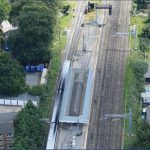 Aerial photo of Burnham Station before the works