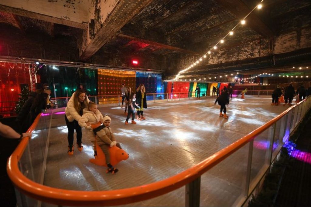 Skaters at the new Winter Island at Mayfield Depot_Photo Manchester Evening News