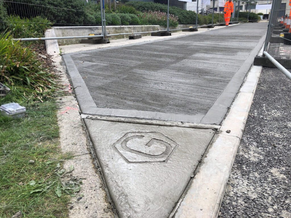 Concretene at work in a parking bay